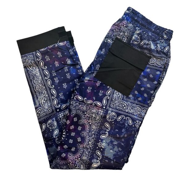 NWT EPTM Men’s The Perfect Example Blue Black Bandana Pants - Size Medium/32 - Picture 2 of 8